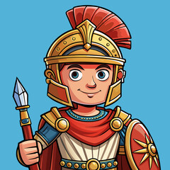 vector illustration of roman legioner