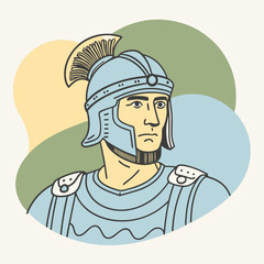 vector illustration of roman legioner