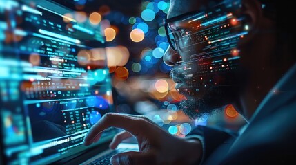 Poster - Developing mobile apps based on digital technology. Computer programmers or software developers code computer programs. Generative AI.