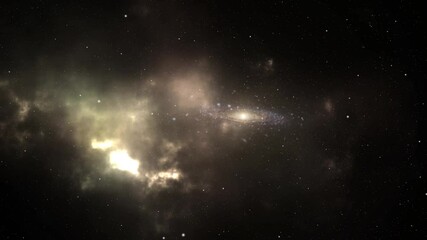 a galaxy in the middle of a nebula in the universe, space background