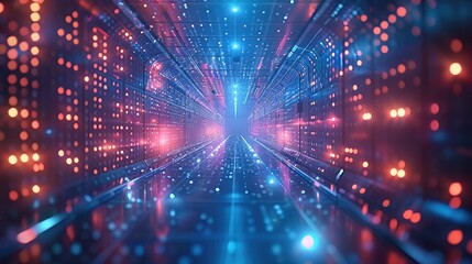 Leinwandbilder - Wireless information flow, big data. An open data portal. Cyberspace concept at the global level. Free internet access and high-level technology. Generative AI.