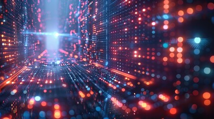 Leinwandbilder - Wireless information flow, big data. An open data portal. Cyberspace concept at the global level. Free internet access and high-level technology. Generative AI.
