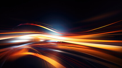 Wall Mural - Abstract light tracking, like long exposure photos, future concepts., generative ai