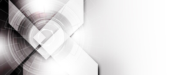 white and grey abstract technology modern design