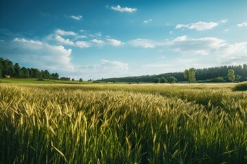 Wall Mural - Field landscape grassland outdoors.