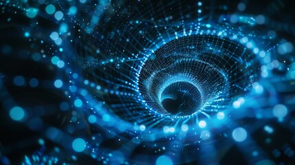 Wall Mural - using computer generated abstract fractals to create a time tunnel