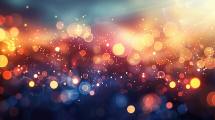 Wall Mural - background of blurred lights
