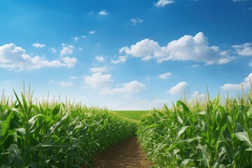 Poster - Field sky landscape outdoors.