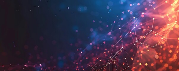 abstract connection background with network lines and dots