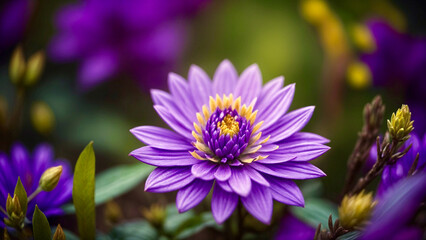 Wall Mural - purple flower in the garden