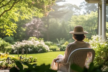 Wall Mural - Garden outdoors backyard sitting.