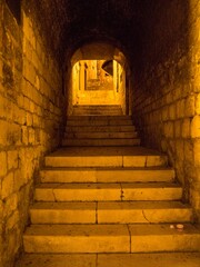 Canvas Print - night street dalmatia