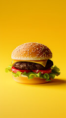 Wall Mural - hamburger, product photography
