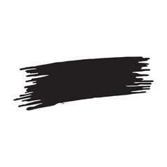 Fototapete - Black brush stroke on white background. grunge brush template, brush lines vector illustration