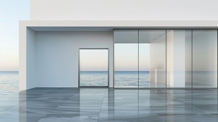 Wall Mural - Coastal Modern: A View Through Glass