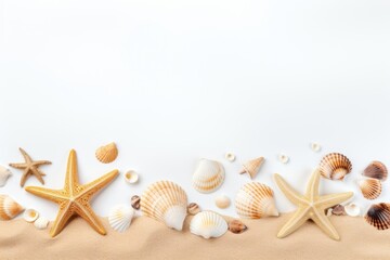 Canvas Print - Seashell starfish beach invertebrate.