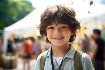 Poster - Japanese kid portrait smile adult.