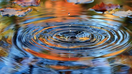 Sticker - High speed image of water moving in a pond