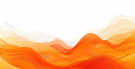 Wall Mural - Abstract Orange and Yellow Waves