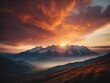© shrinay - Dramatic sunset sky over mountains