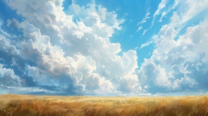 Canvas Print - Scenic Sky and Cloud Landscape