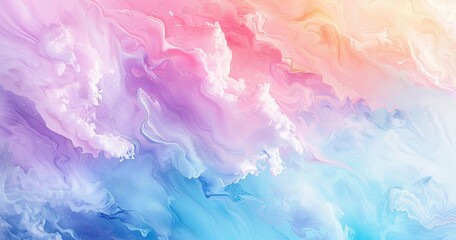 Wall Mural - watercolor pastel color background banner, rainbow watercolor soft colors