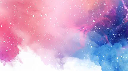 Wall Mural - watercolor background with white, pink and blue colors