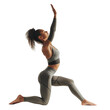 © Maestro - Woman Practicing Yoga in Athletic Wear, isolated on transparent background.