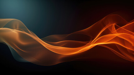 Wall Mural - black and orange smoke wallpaper., generative ai