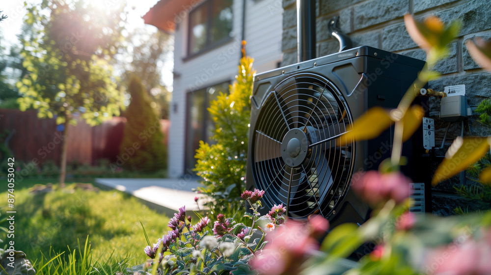 Efficient modern residential Air conditioning outdoor heat pump unit ...