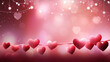 © Fang - Valentine's day background with hearts and lights., generative ai