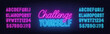 © TanyaFox - Challenge Yourself neon lettering on brick wall background