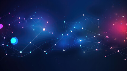 Wall Mural - abstract technology background with connection lines and dots., generative ai