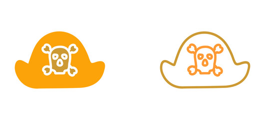 Sticker - Pirate in Hat Vector Icon