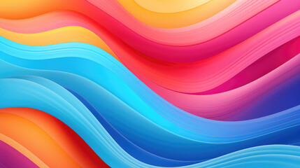 Wall Mural - Colorful abstract background with wavy lines., generative ai