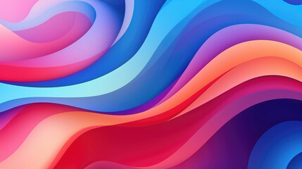 Wall Mural - abstract colorful background with dynamic waves. illustration art., generative ai