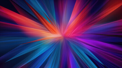 Wall Mural - Abstract background. illustration. Colorful rays., generative ai