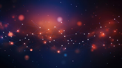 Wall Mural - Abstract technology background with connection lines and dots., generative ai