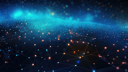 Wall Mural - abstract technology background. network connection structure. big data visualization., generative ai