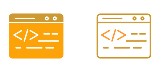 Web Coding Vector Icon