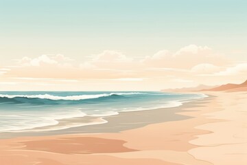 Canvas Print - Landscape beach backgrounds outdoors.