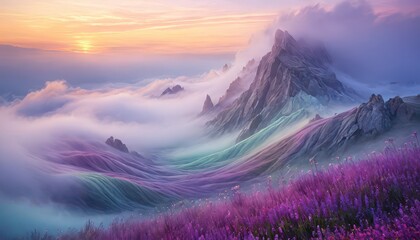 Canvas Print - Magical Mountain Sunset.