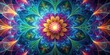 © Sujid - Abstract fractal flower with intricate patterns and vibrant colors, fractal, flower, abstract, design, digital art