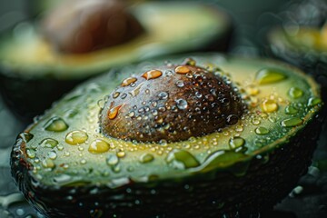 Canvas Print - Close-Up of Fresh Avocado Halves
avocado