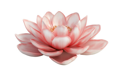 Wall Mural - Pink lotus flower isolated on white background