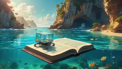 Open Book in the Sea.