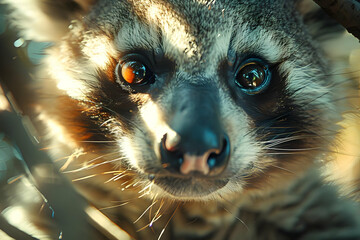 Canvas Print - Closeup of a Raccoon's Face