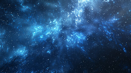 Abstract depiction of the Milky Way galaxy against a blue background, featuring stars and noise elements, creating a cosmic and ethereal backdrop.
