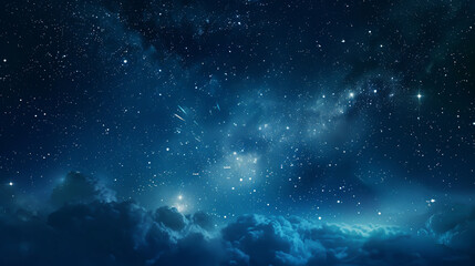 Wall Mural - milky way galaxy and starfiled on night sky background