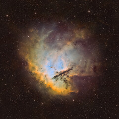 Wall Mural - deep space astrophotography using a telescope capturing the pacman nebula ngc 281
